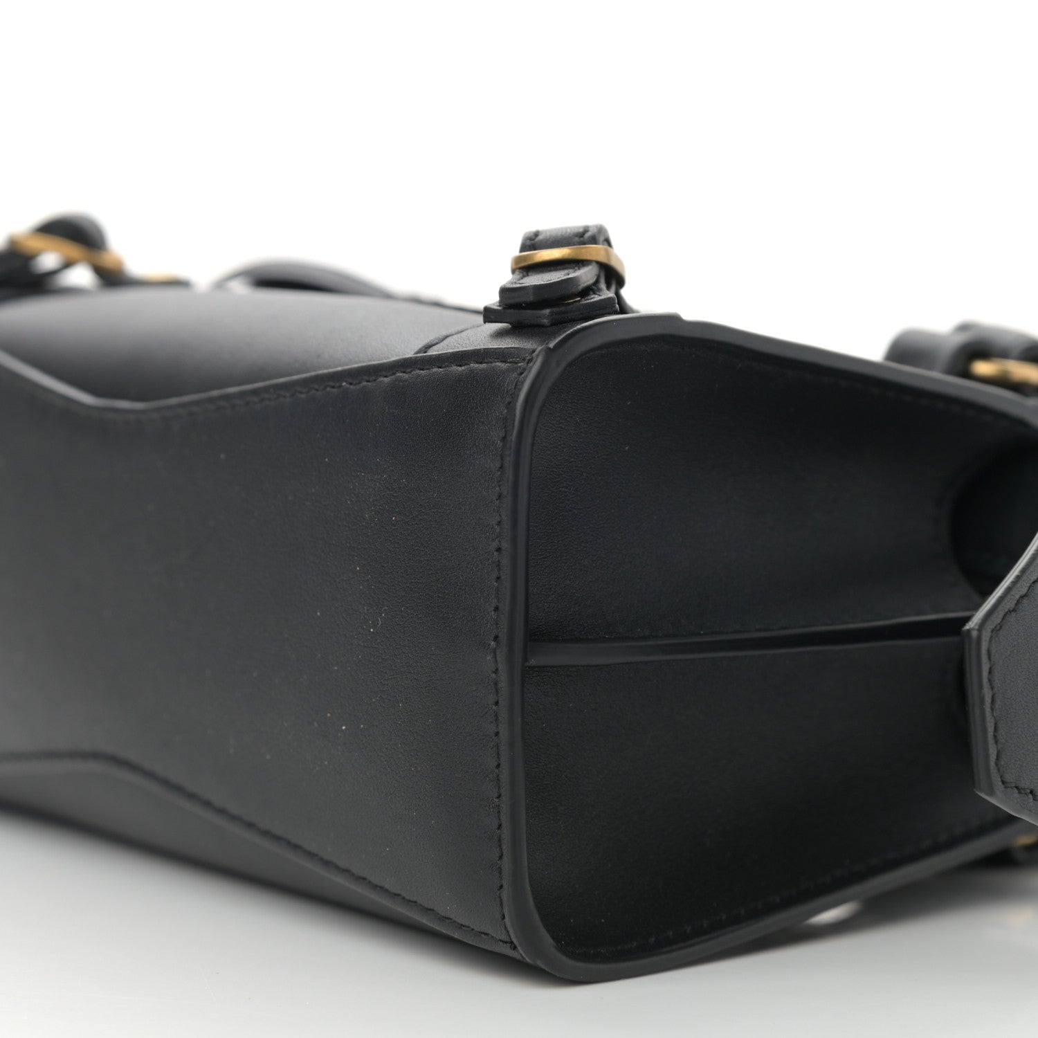 Balenciaga Smooth Calfskin Neo Classic Brass Hardware Nano City Crossbody Black 6 of 10