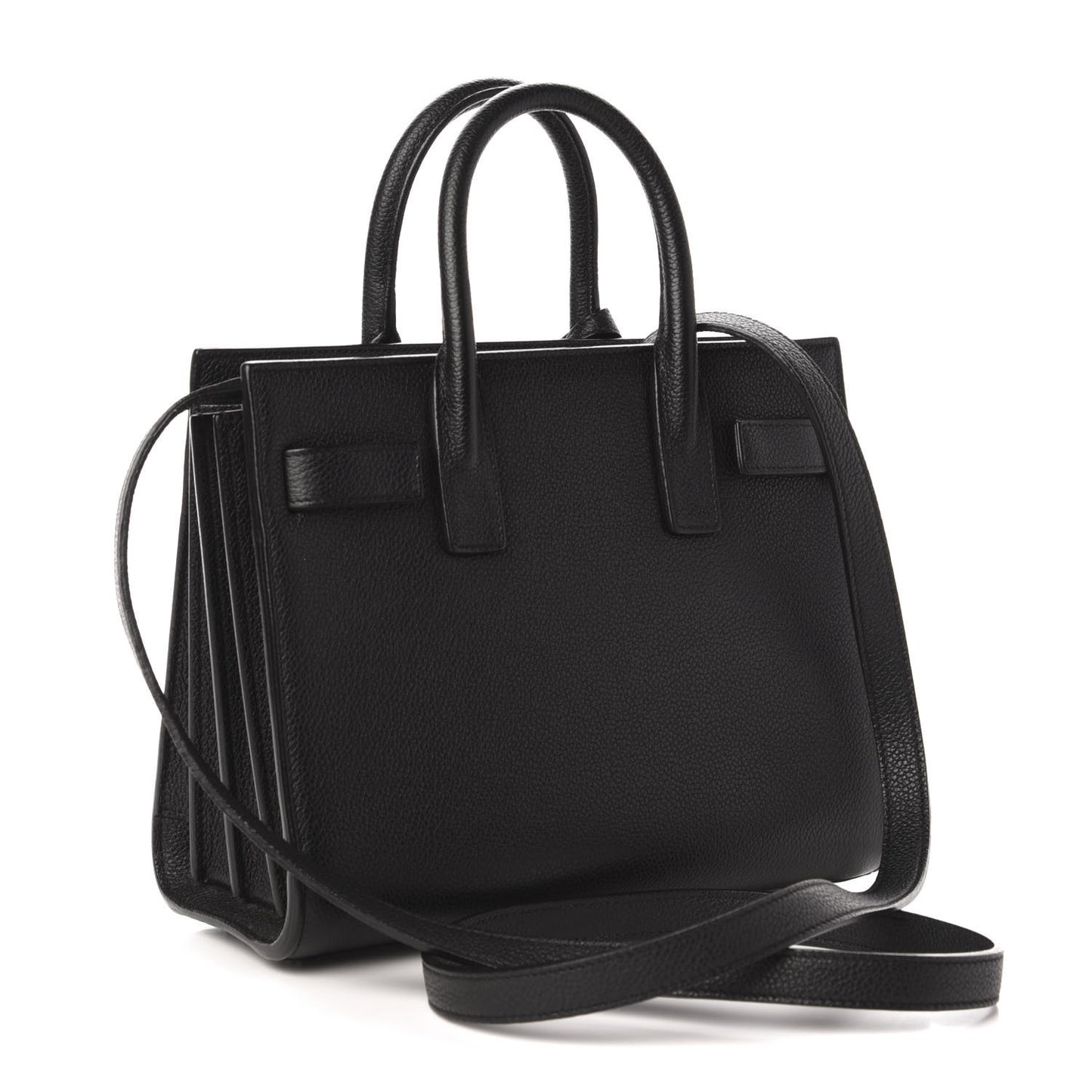 Grained Calfskin Nano Sac De Jour Black