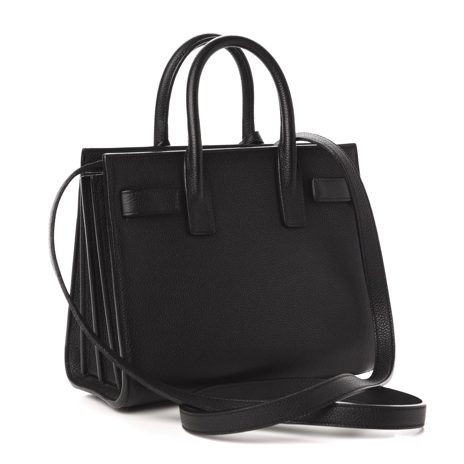 Saint Laurent Grained Calfskin Nano Sac De Jour Black 4 of 10