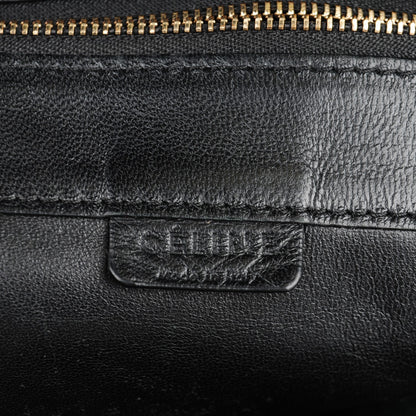 Celine Smooth Lambskin Horizontal Zipper Gusset Cabas Black 7 of 8