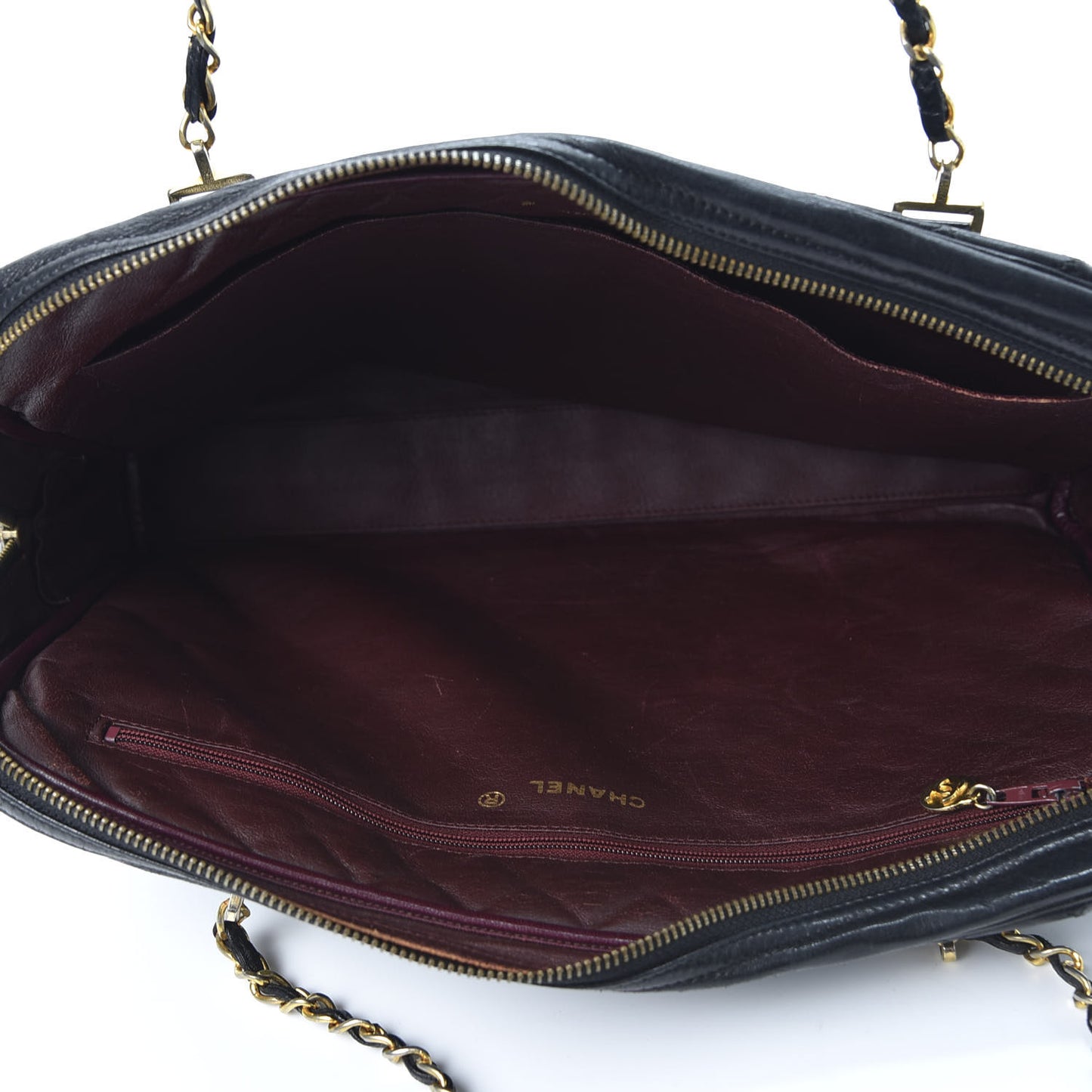 Lambskin Quilted Shoulder Bag Black