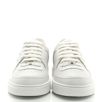 Chanel Calfskin Womens CC Sneakers 41 White 2 of 10