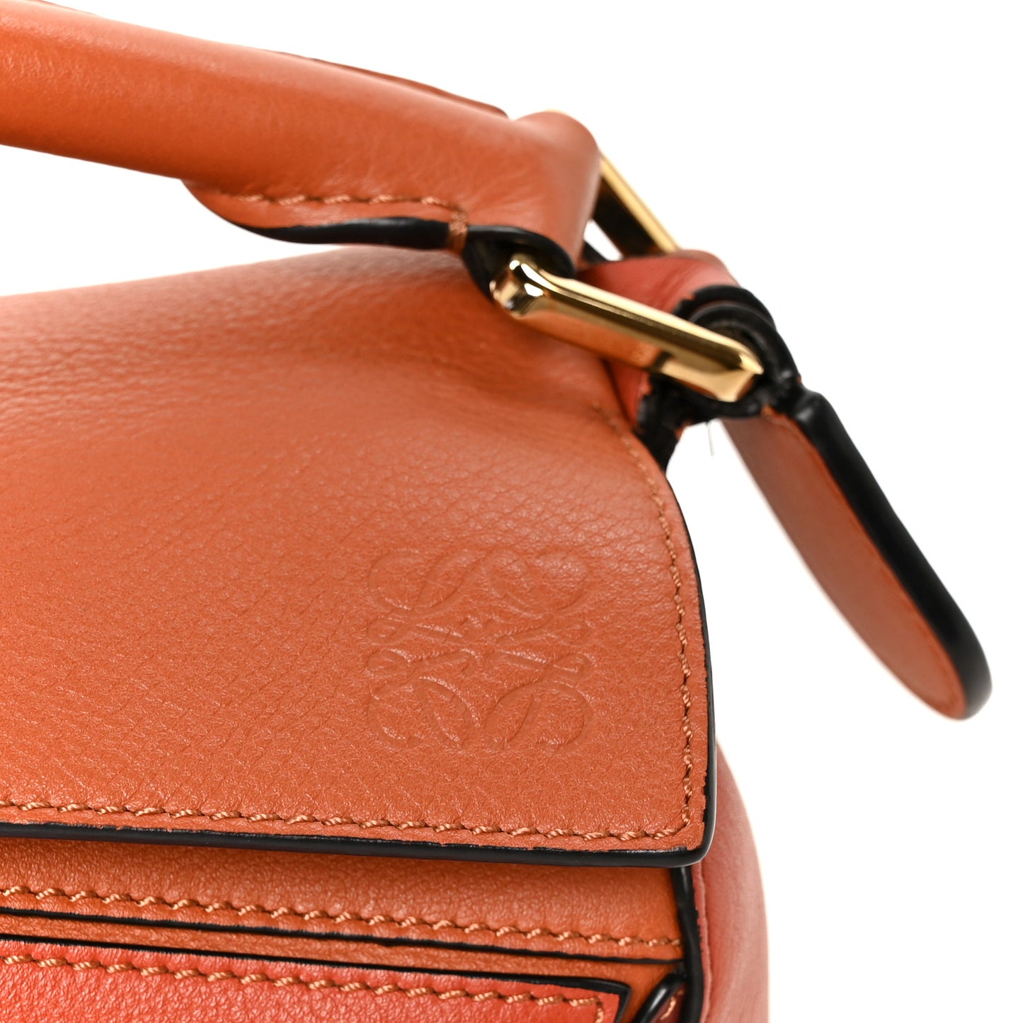 Calfskin Small Puzzle Bag Spice Orange Pumpkin