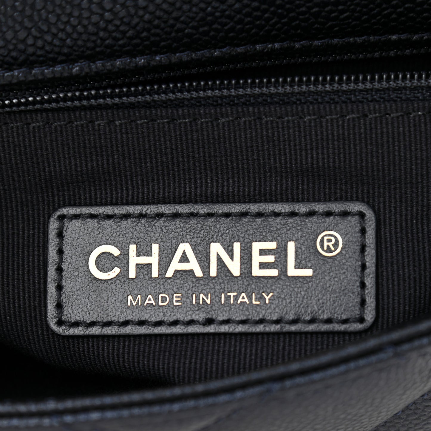Iridescent Caviar Quilted Mini My Perfect Flap Black