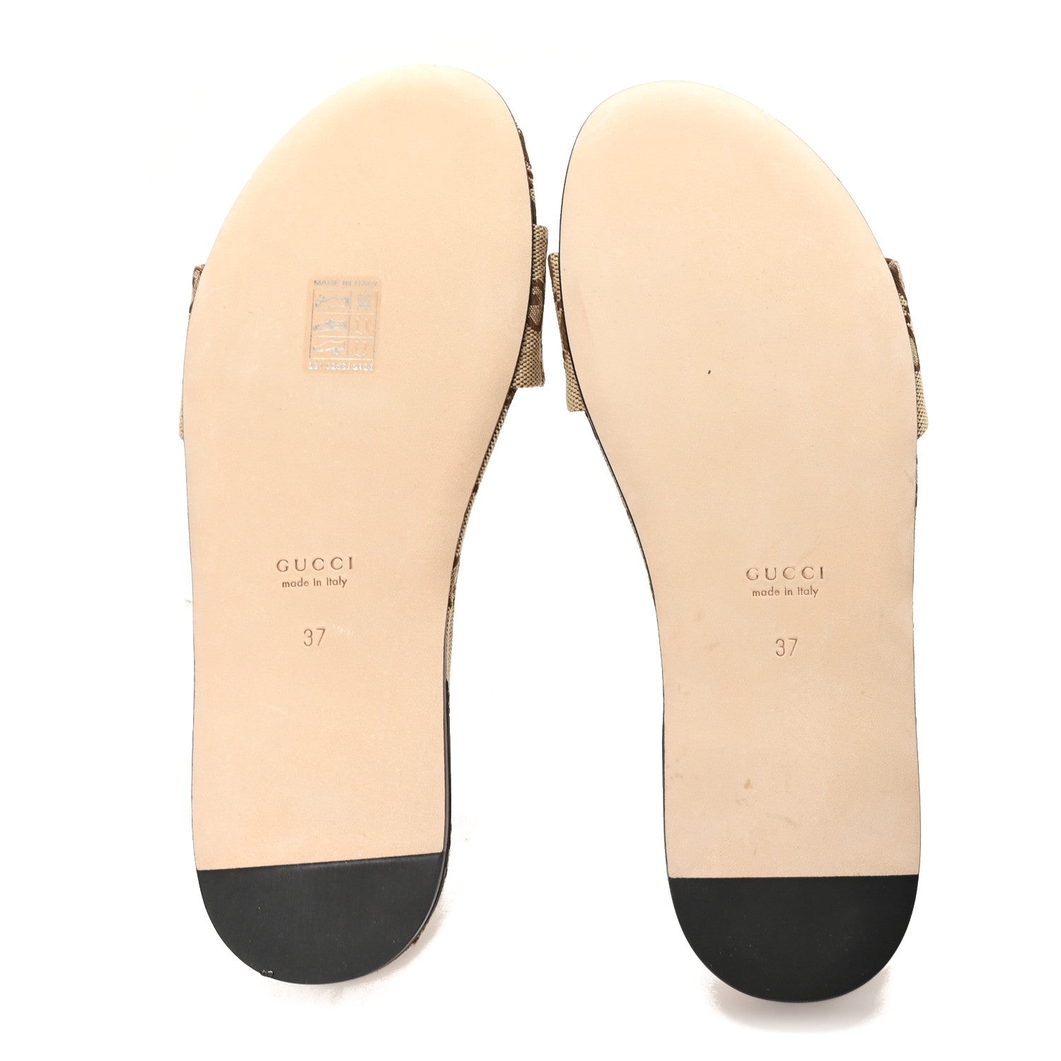 Gucci Monogram Horsebit Slide Sandals 37 Camel Ebony 6 of 10