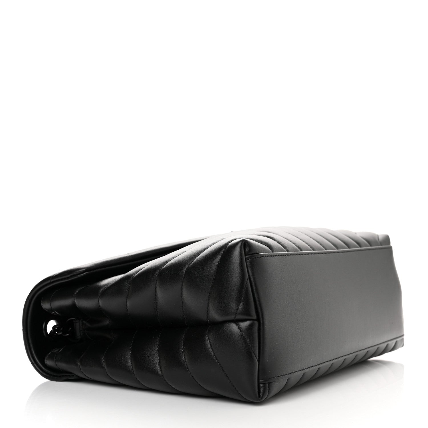 Saint Laurent Calfskin Y Quilted Monogram Monochrome Medium Loulou Chain Satchel Black 3 of 10