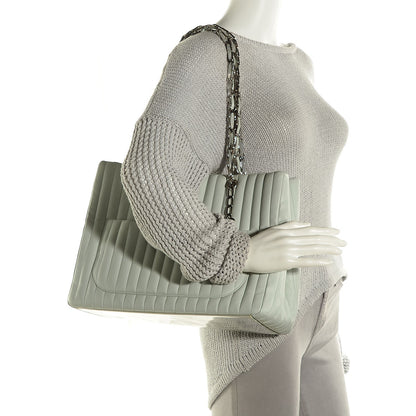 Chanel Lambskin Vertical Quilted Large Mademoiselle Tote Light Green 2 of 7