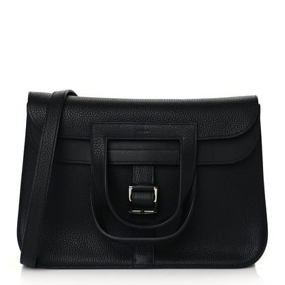 Hermes Taurillon Clemence Halzan 31 GM Black 1 of 10