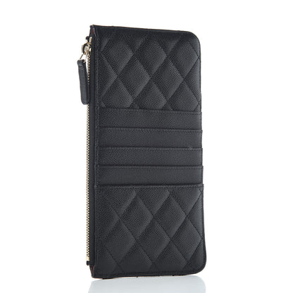 Chanel Caviar Quilted Classic Flat Wallet Pouch Black 3 of 8