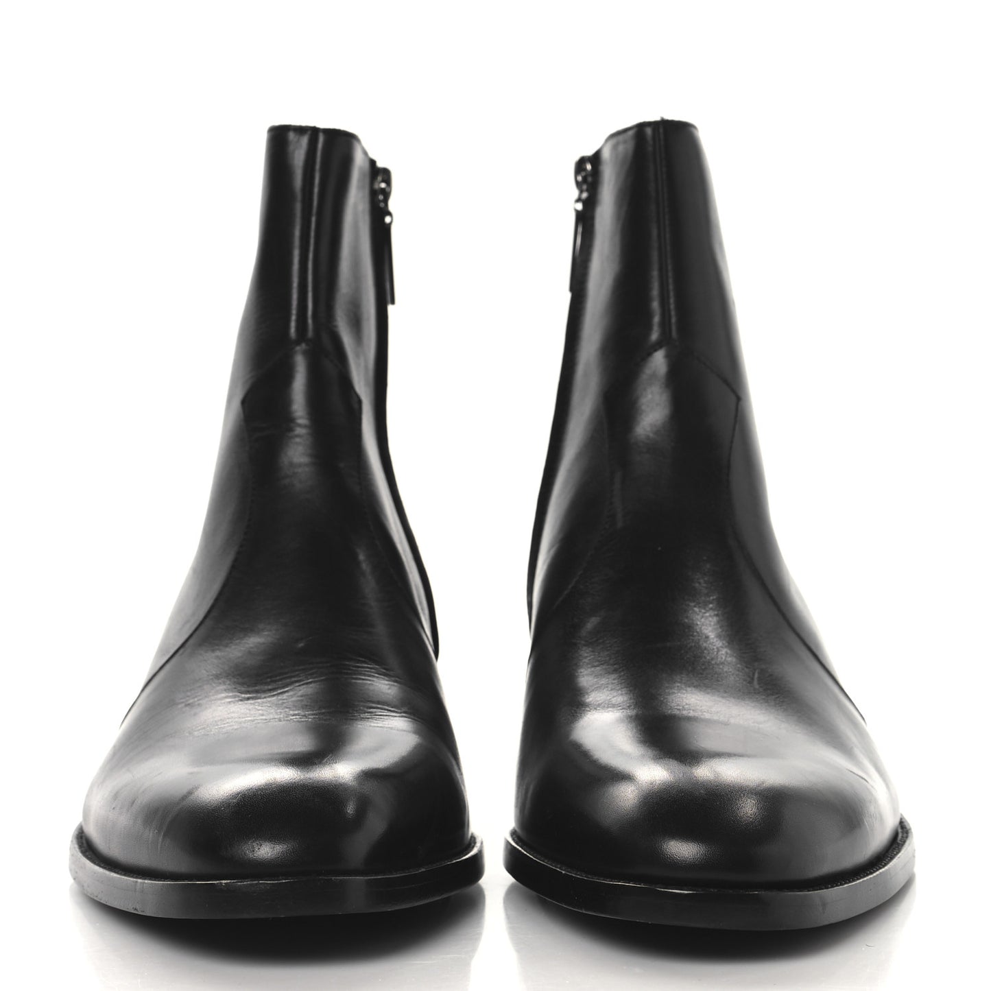 Calfskin Mens Wyatt 40 Zip Boots 42 Black