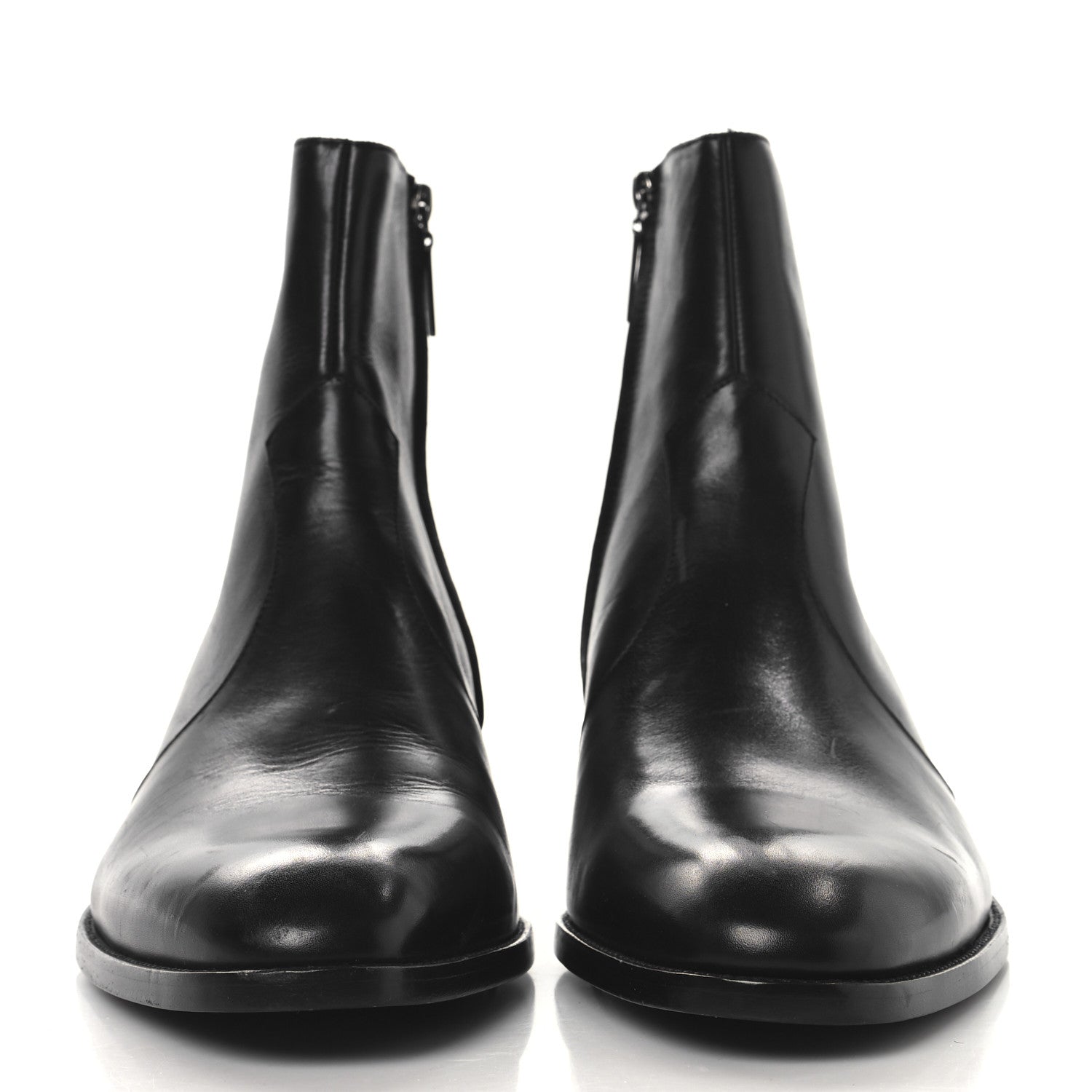 Saint Laurent Calfskin Mens Wyatt 40 Zip Boots 42 Black 3 of 10