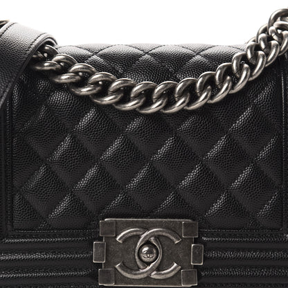 Chanel Caviar Quilted Small Boy Flap Black 10 of 10