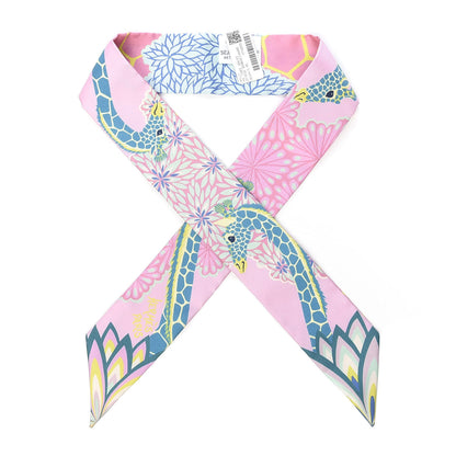 Hermes Silk The Three Graces Twilly Rose Bonbon Canard 1 of 4