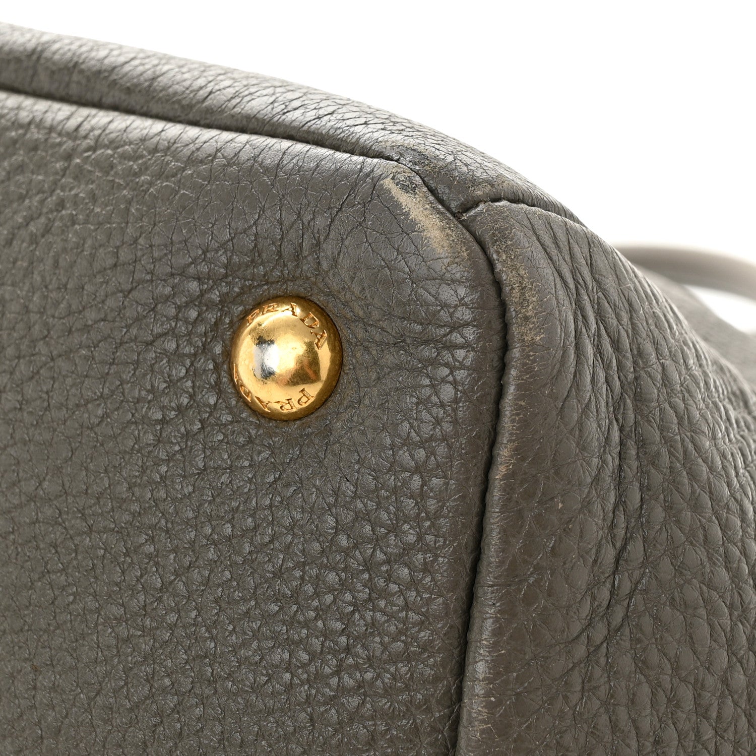 Prada Vitello Daino Tote Dark Green 16 of 19