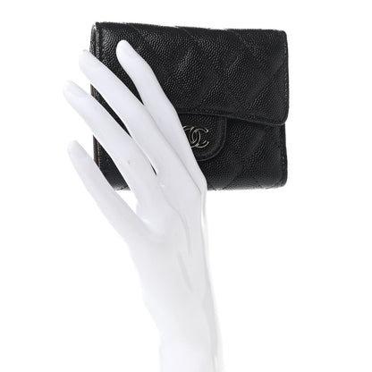 Chanel Caviar Quilted Flap Card Holder Black 2 of 8