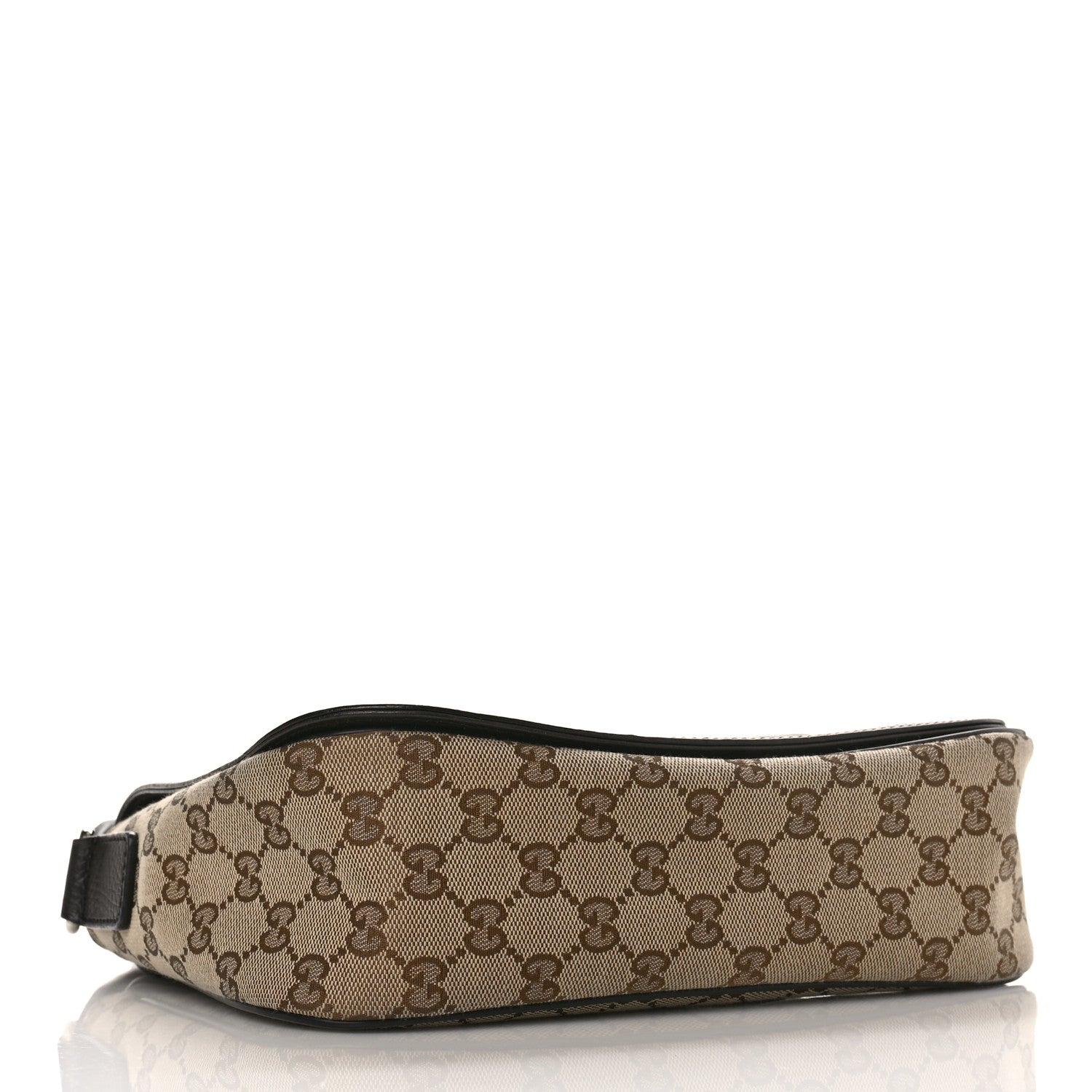Gucci Monogram Flap Messenger Bag Beige Dark Brown 4 of 9