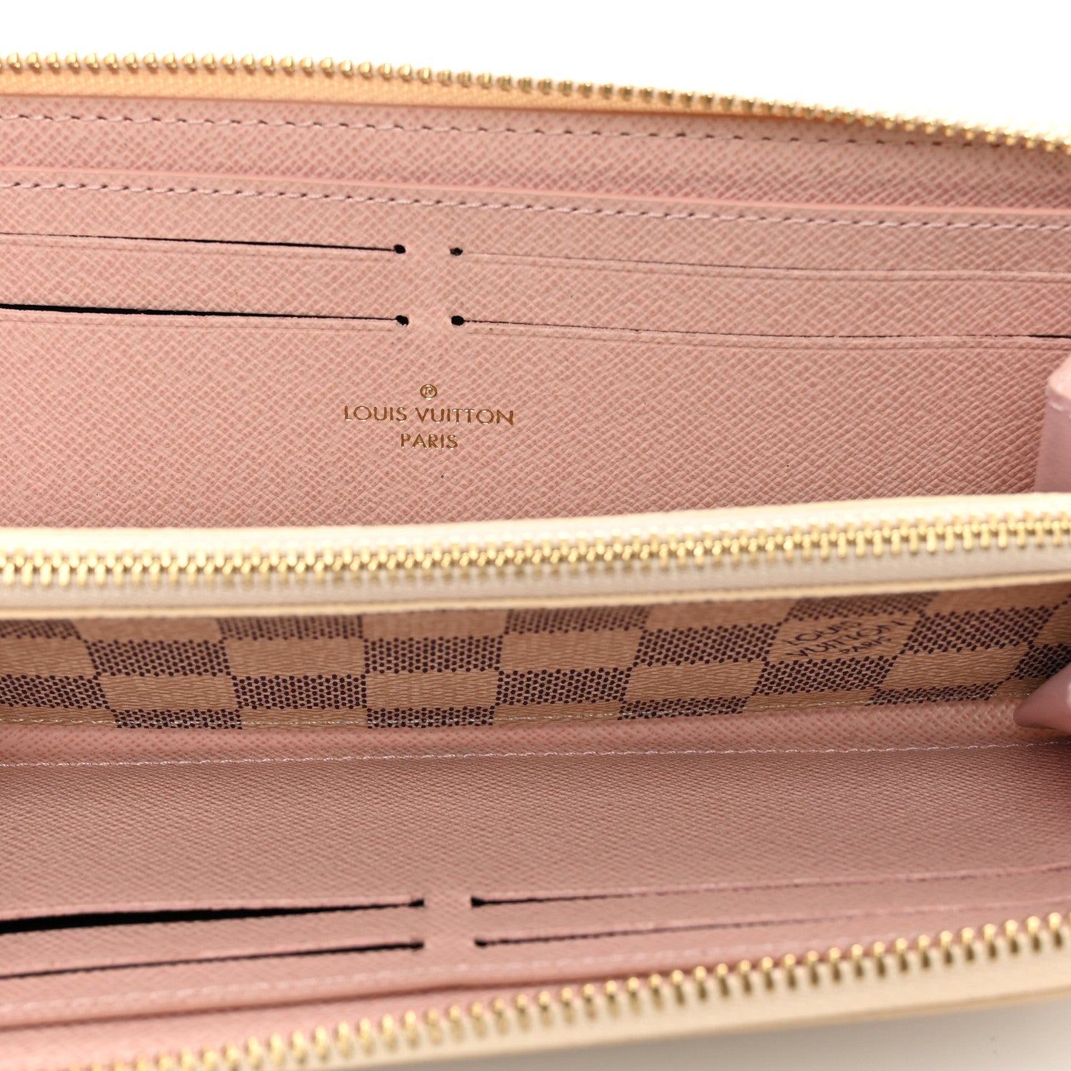 Louis Vuitton Damier Azur Clemence Wallet Rose Ballerine 5 of 7