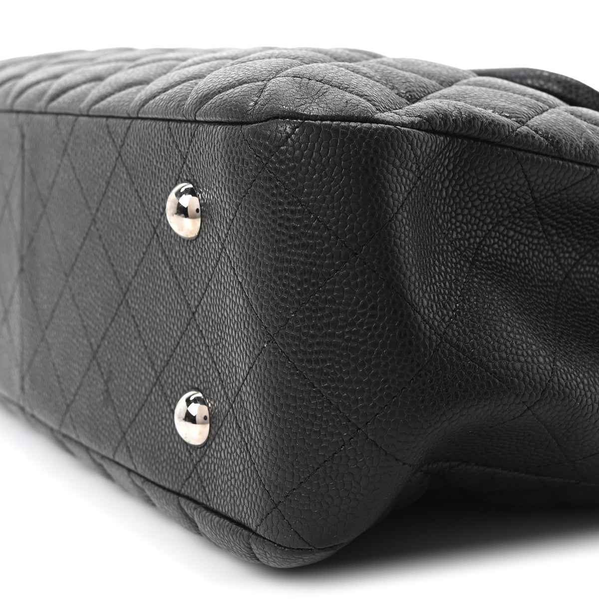 Caviar Quilted Flap Tote Black