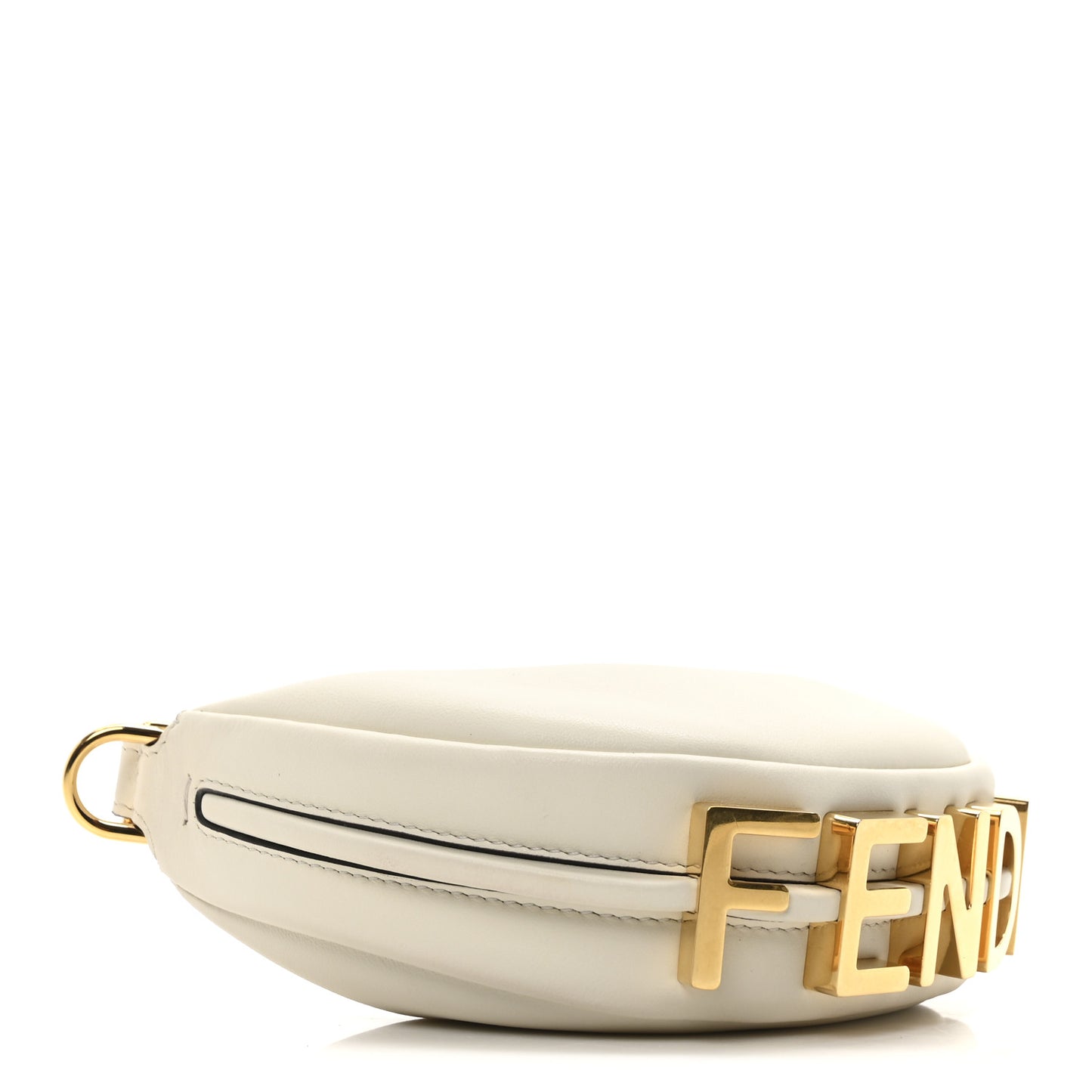 Vitello Grace Matte Nano Fendigraphy Hobo Charm White Ice