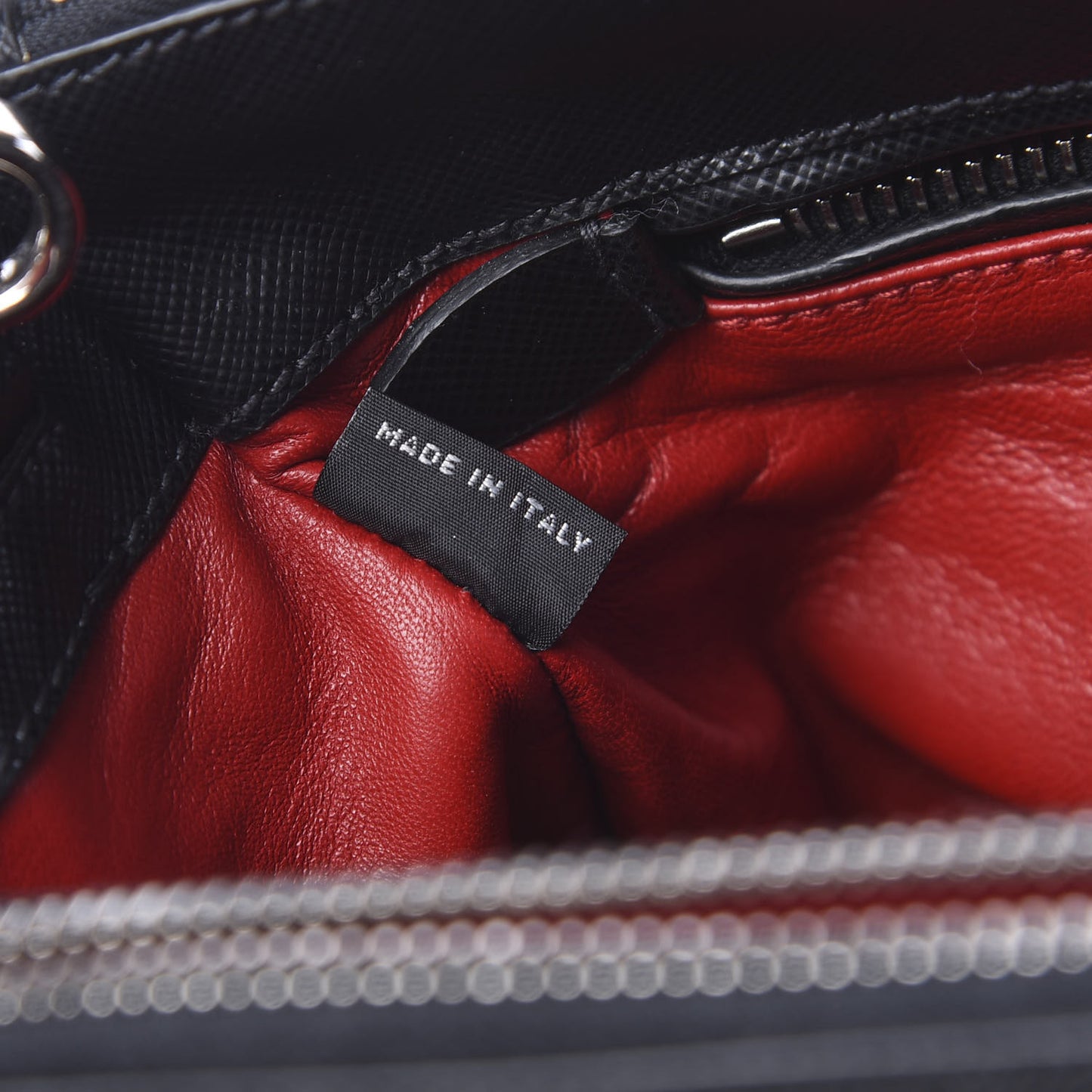 Saffiano Small Galleria Double Zip Tote Black Talco