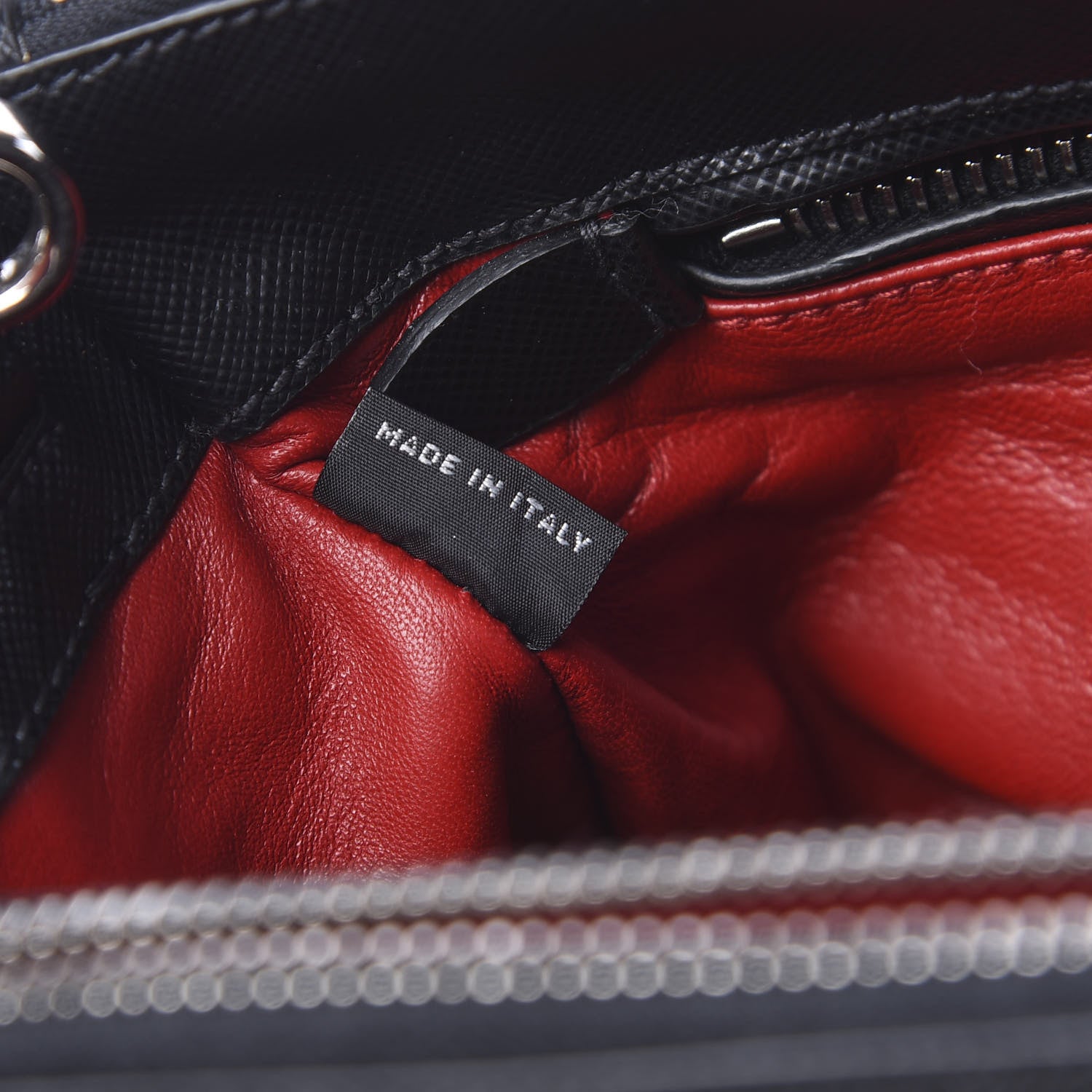 Prada Saffiano Small Galleria Double Zip Tote Black Talco 8 of 13