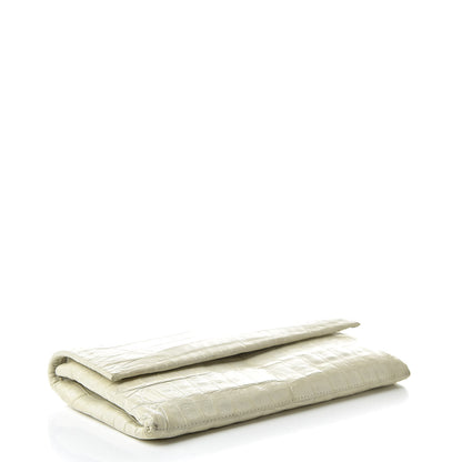 Nancy Gonzalez Crocodile Flap Clutch Wallet White 4 of 14