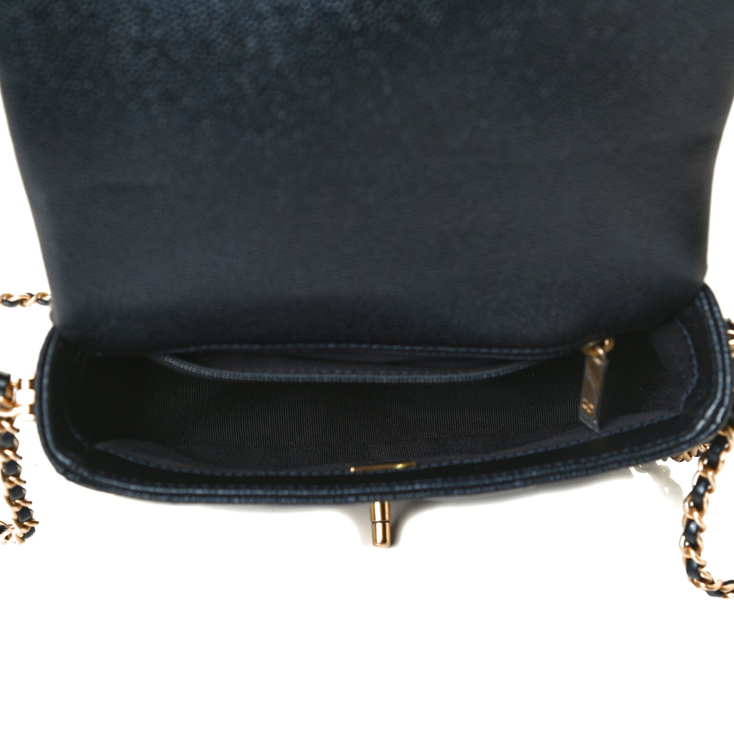 Iridescent Caviar Quilted Mini My Perfect Flap Black