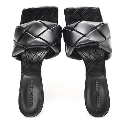 Bottega Veneta Nappa Maxi Intrecciato Lido Mule Sandals 38.5 Black 2 of 9