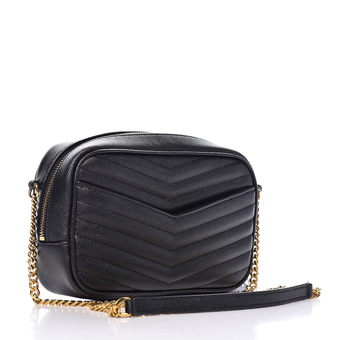 Grain De Poudre Matelasse Monogram Mini Lou Camera Bag Black
