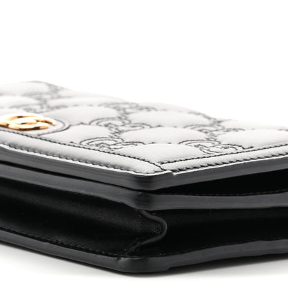 Gucci Calfskin GG Matelasse Chain Wallet Black 9 of 10