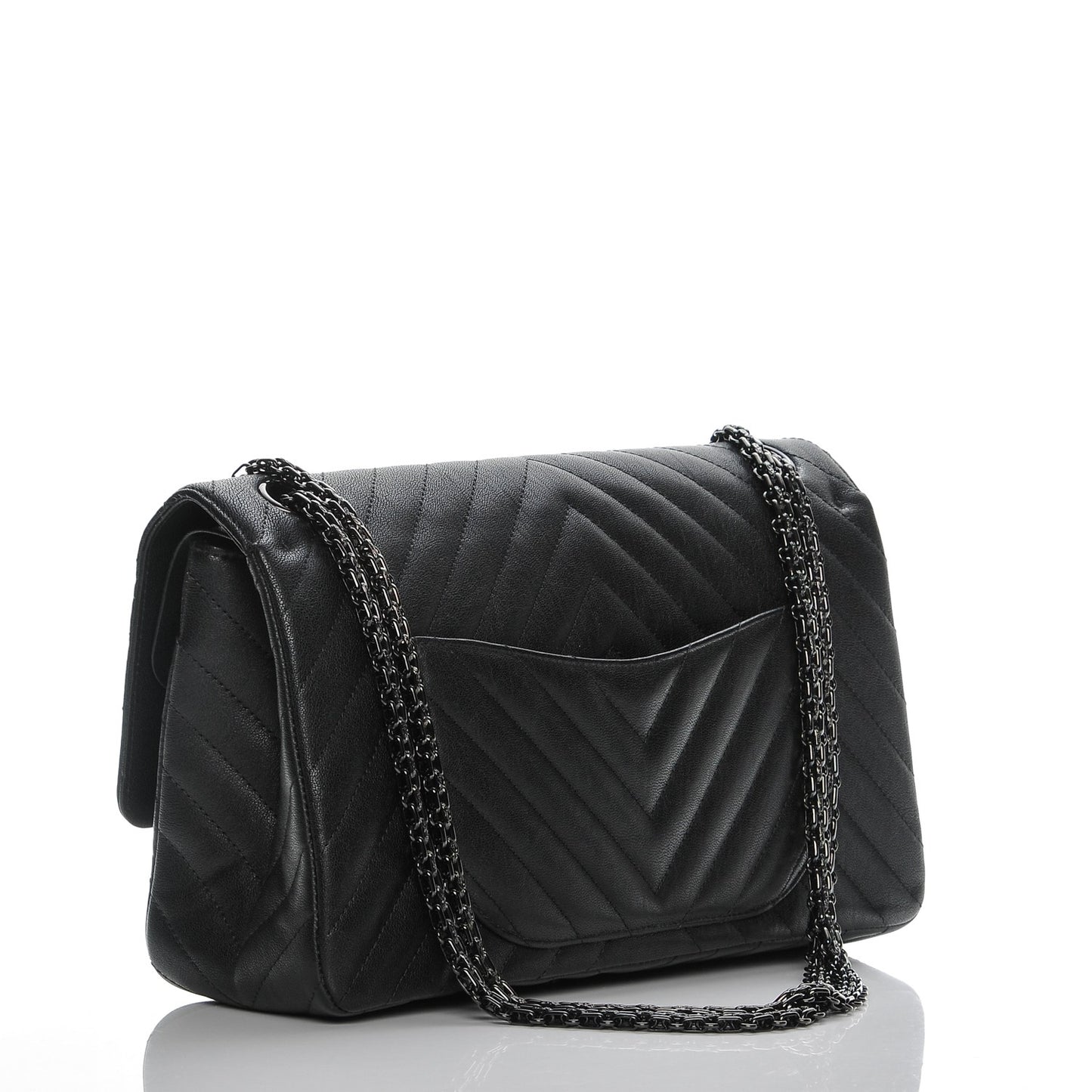 Sheepskin Chevron Quilted 2.55 Reissue 226 Flap So Black