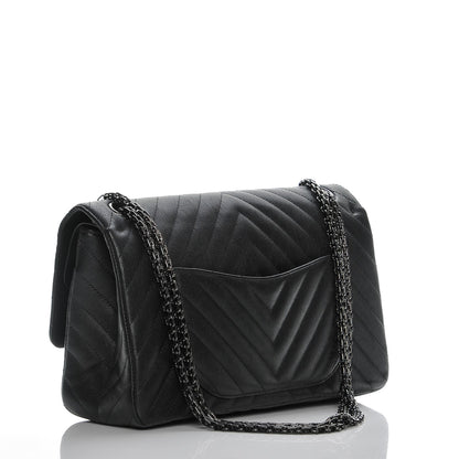 Chanel Sheepskin Chevron Quilted 2.55 Reissue 226 Flap So Black 3 of 8