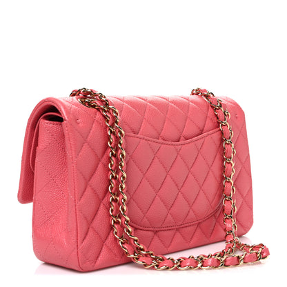 Chanel Caviar Quilted Medium Double Flap Pink 2 of 9