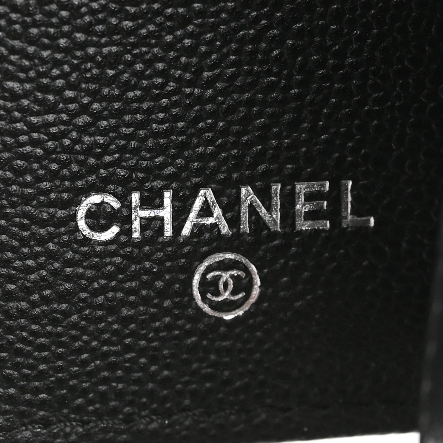 Chanel Grained Calfskin Quilted CC Box Compact Flap Wallet Black 8 of 12