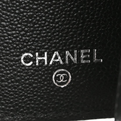 Chanel Grained Calfskin Quilted CC Box Compact Flap Wallet Black 8 of 12