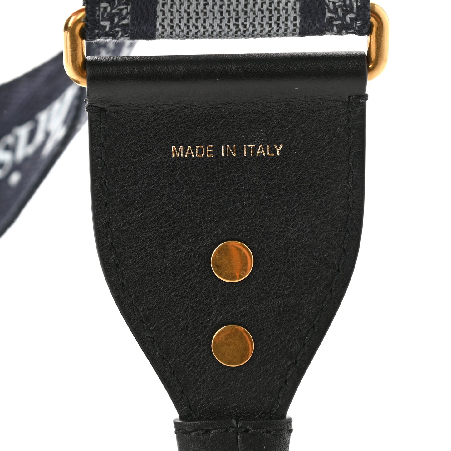 Canvas Embroidered Shoulder Strap Blue