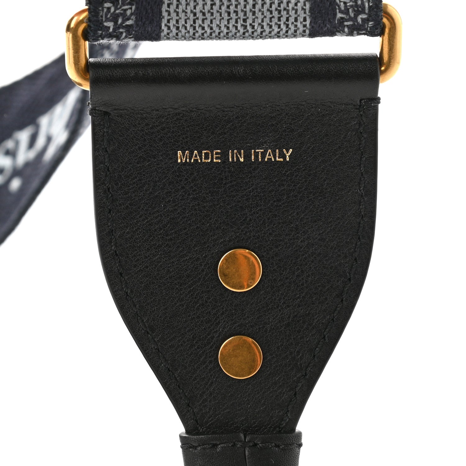 Christian Dior Canvas Embroidered Shoulder Strap Blue 3 of 6
