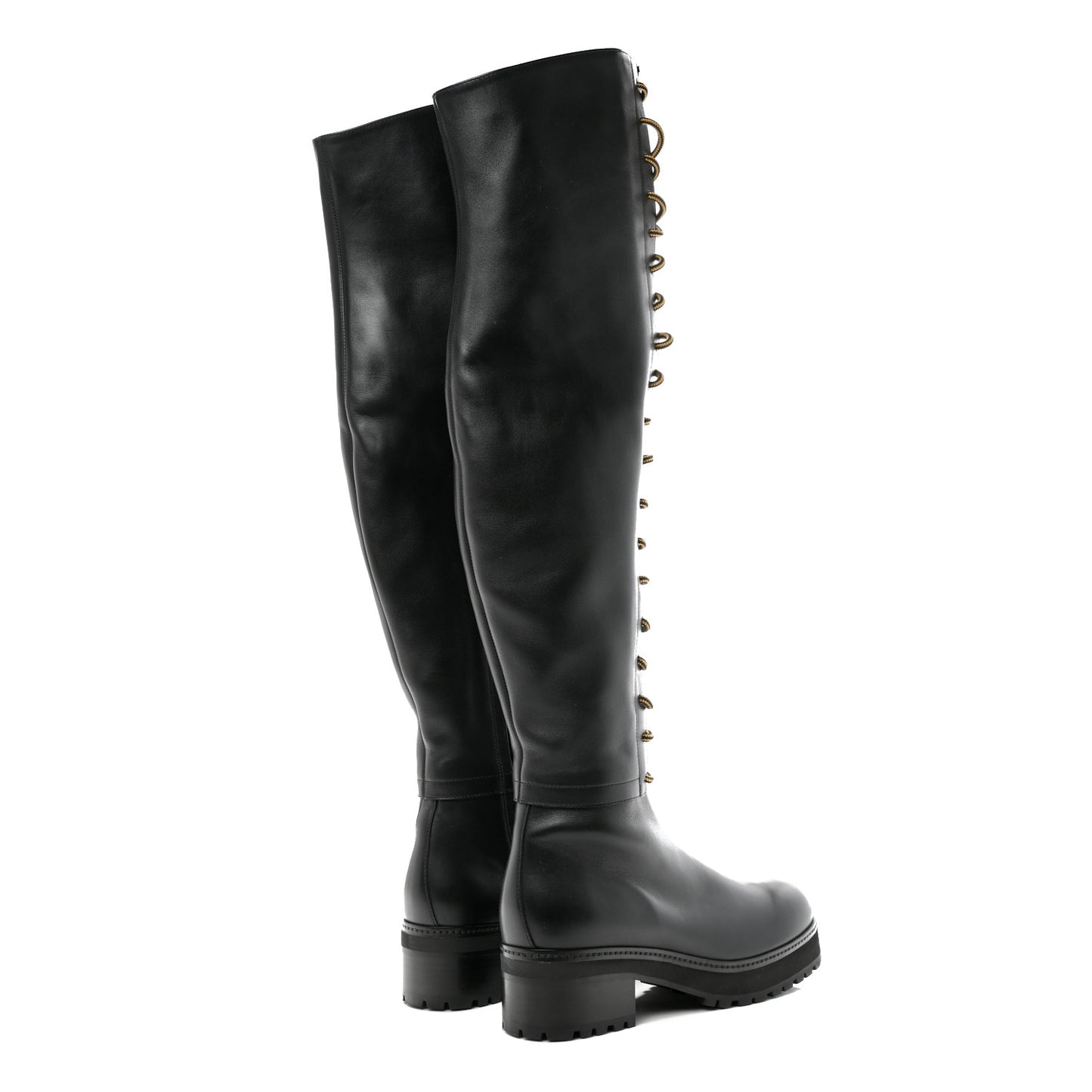 Soft Calfskin D-Road High Boots 38.5 Black