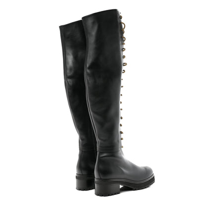 Christian Dior Soft Calfskin D-Road High Boots 38.5 Black 4 of 8