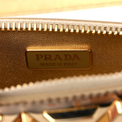Prada Spazzolato Studded Mini Shoulder Bag Platino 6 of 8