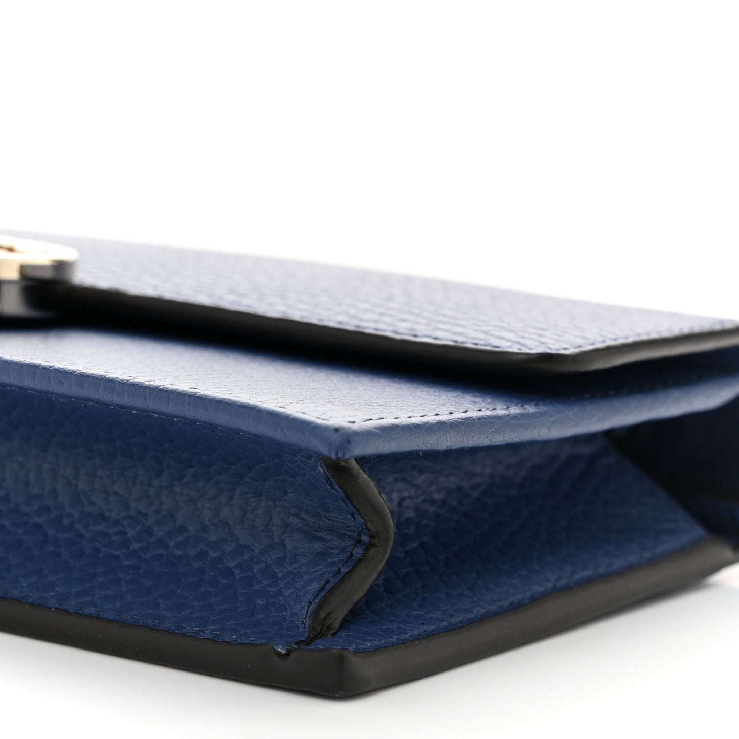 Dollar Calfskin Interlocking G Chain Wallet Caspian