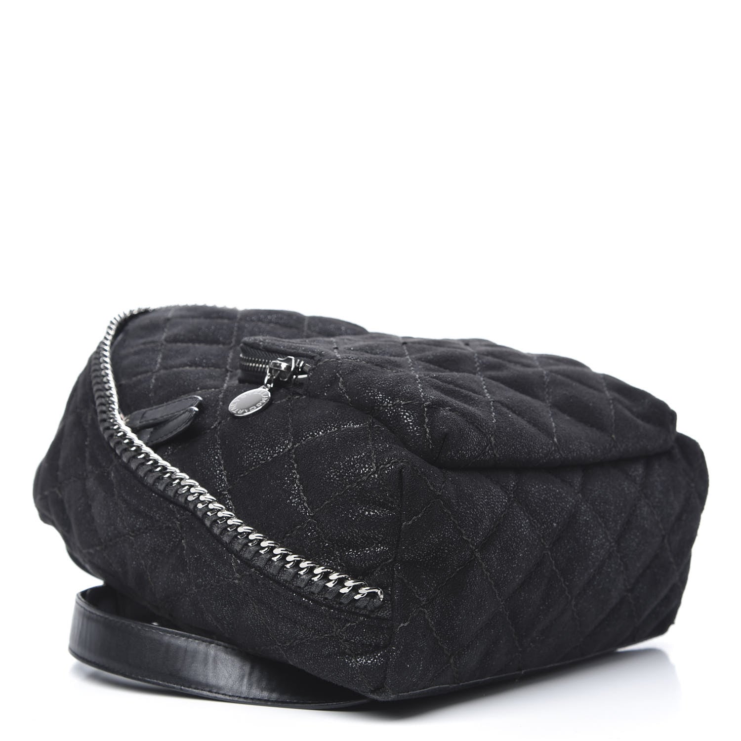 Stella McCartney Shaggy Deer Quilted Small Falabella Backpack Black 3 of 9