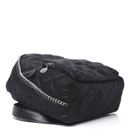 Stella McCartney Shaggy Deer Quilted Small Falabella Backpack Black 3 of 9