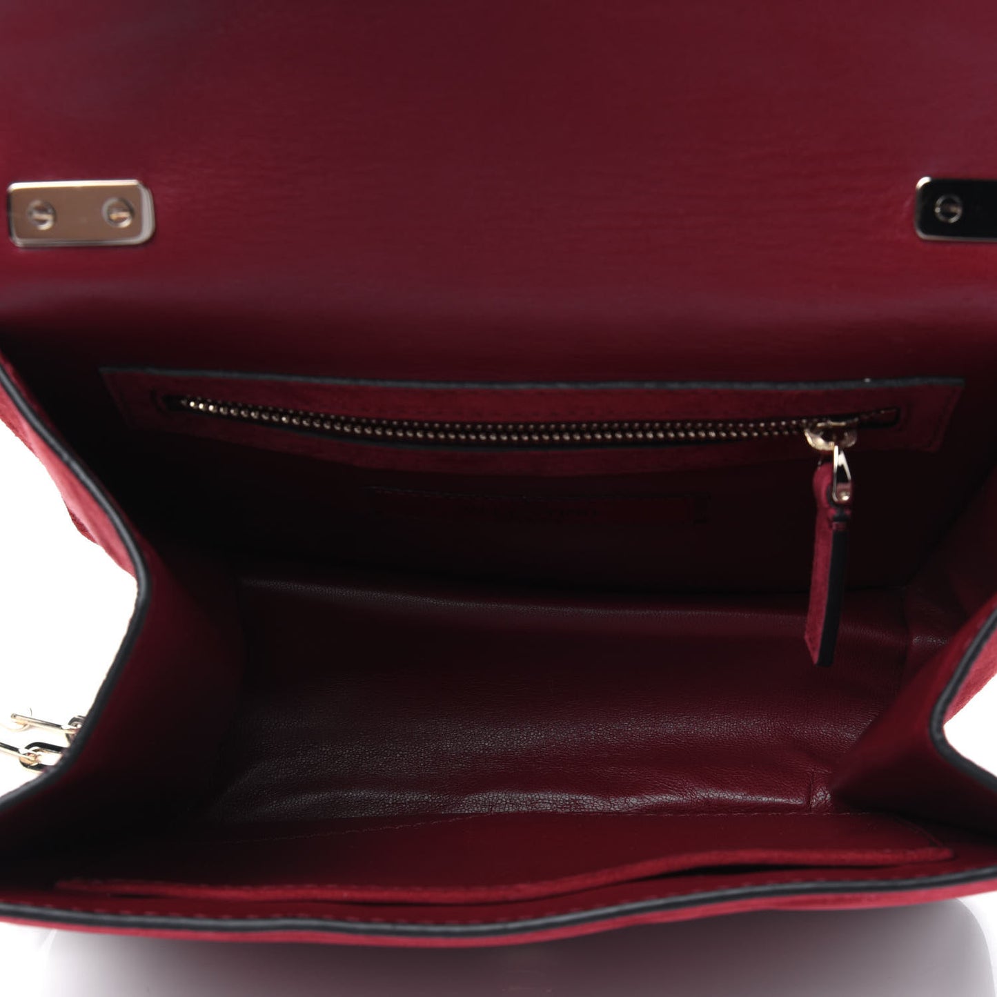 Suede Panther Shoulder Bag Red