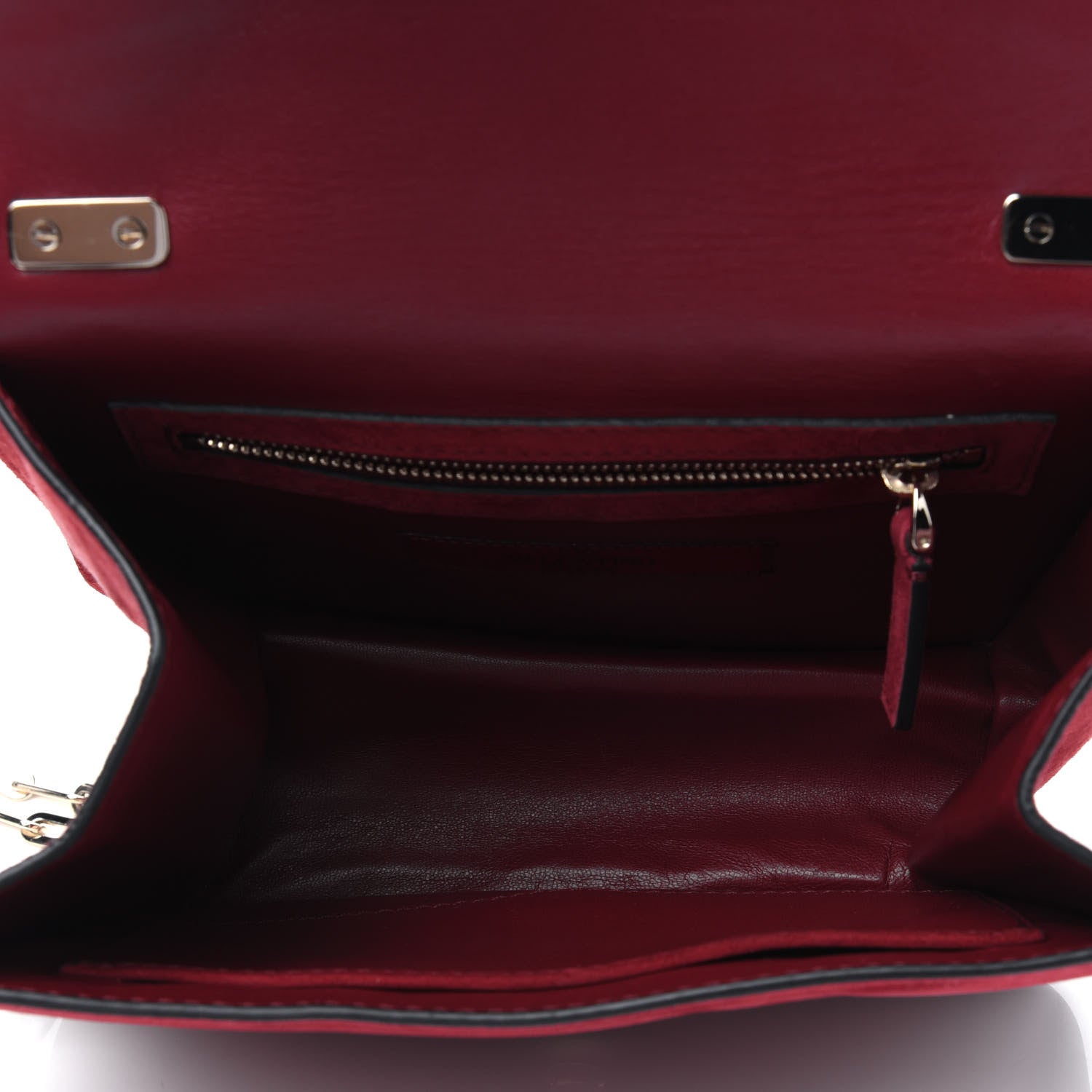 Valentino Garavani Suede Panther Shoulder Bag Red 5 of 17