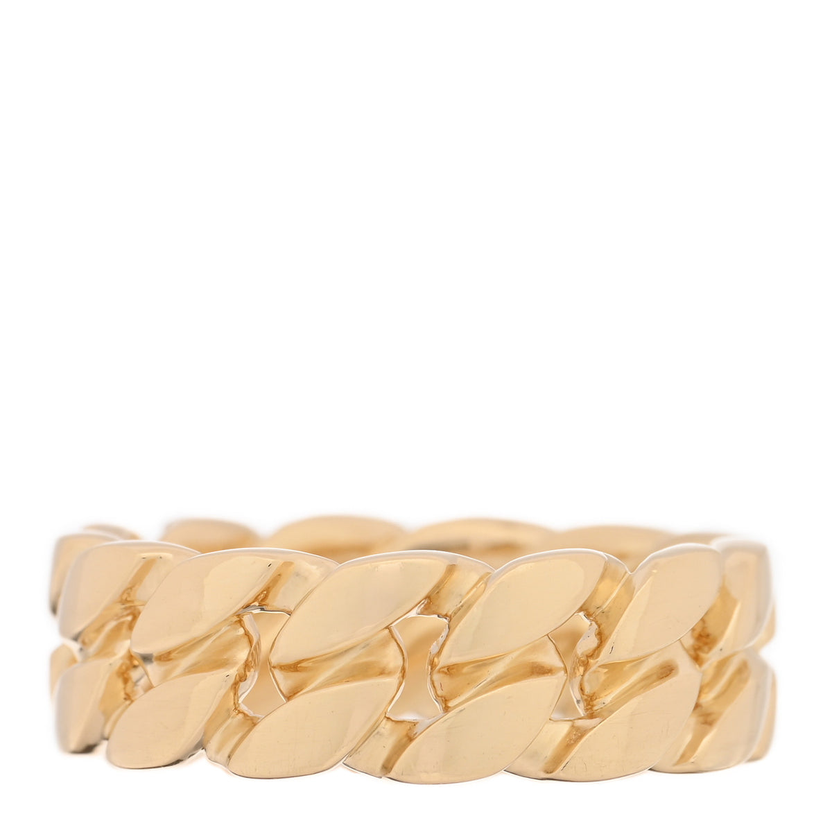 David Yurman 18K Yellow Gold 8mm Curb Chain Ring 65 11 3 of 4