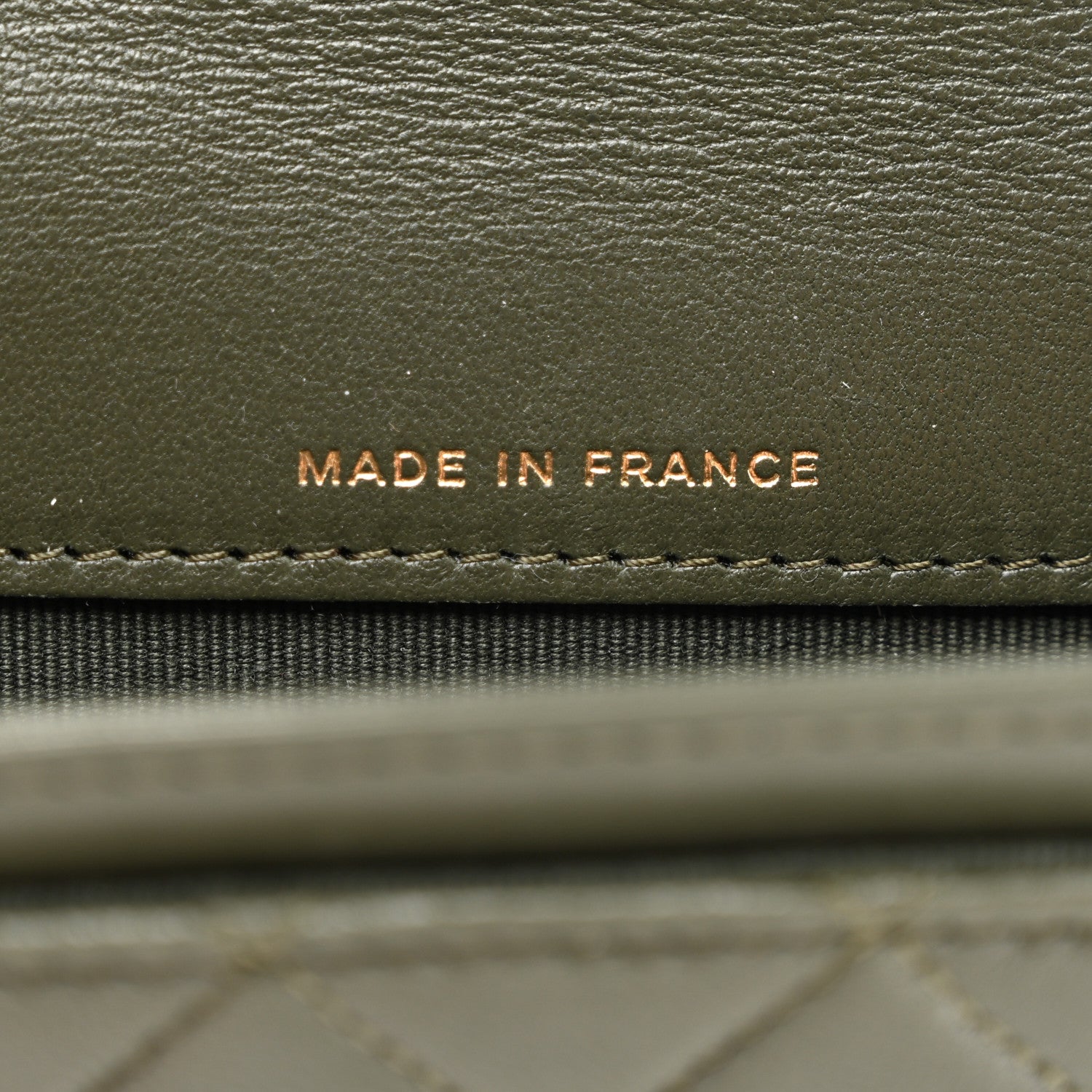 Chanel Lambskin Quilted Flap Card Holder Wallet Khaki 6 of 9