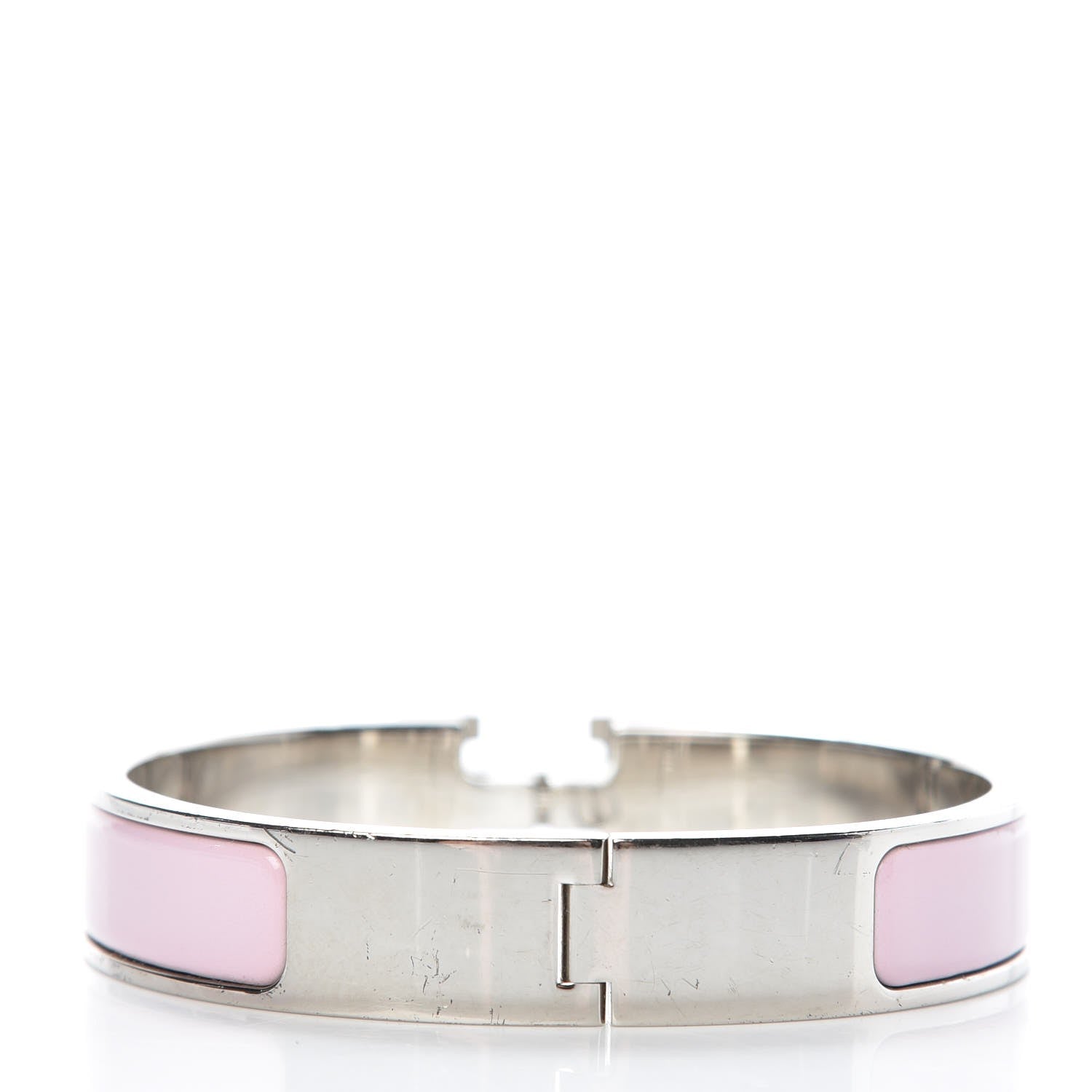 Hermes Enamel Narrow Clic Clac H Bracelet GM Rose Dragee 3 of 5