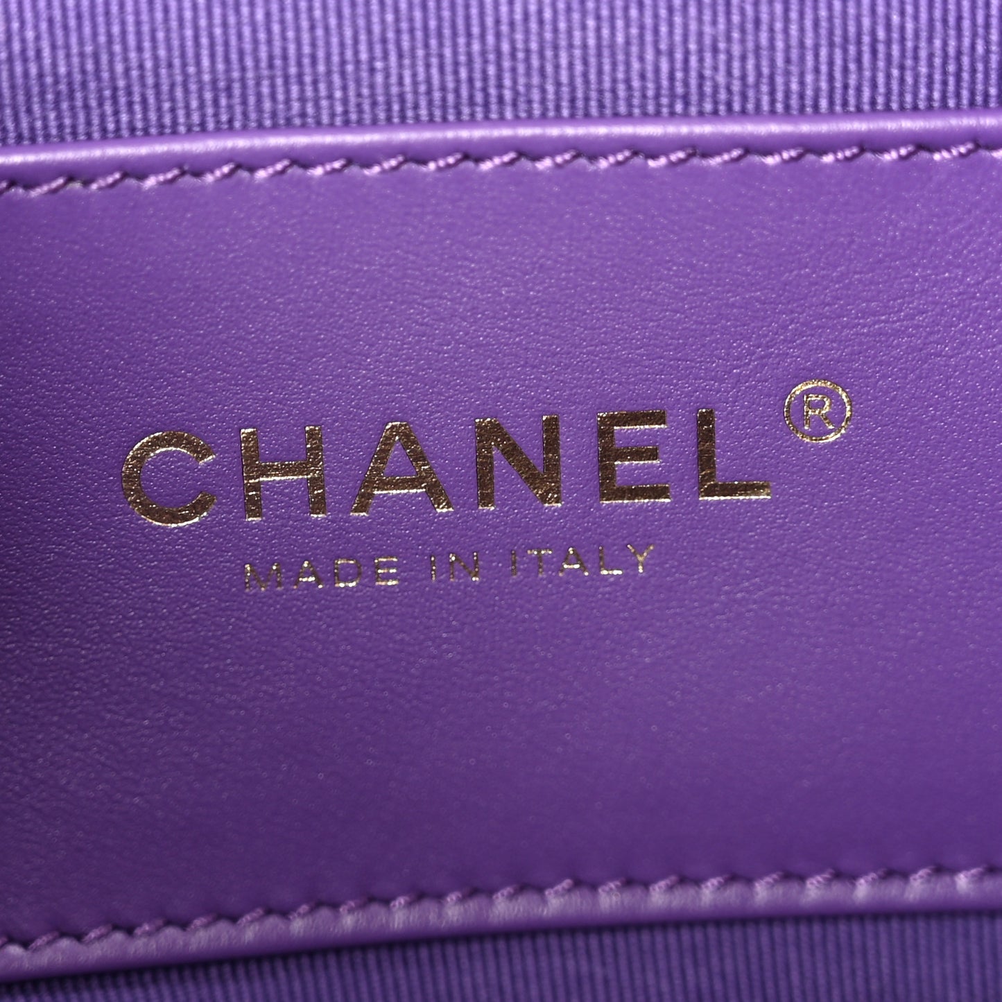 Lambskin Quilted Small Messenger Bag Purple