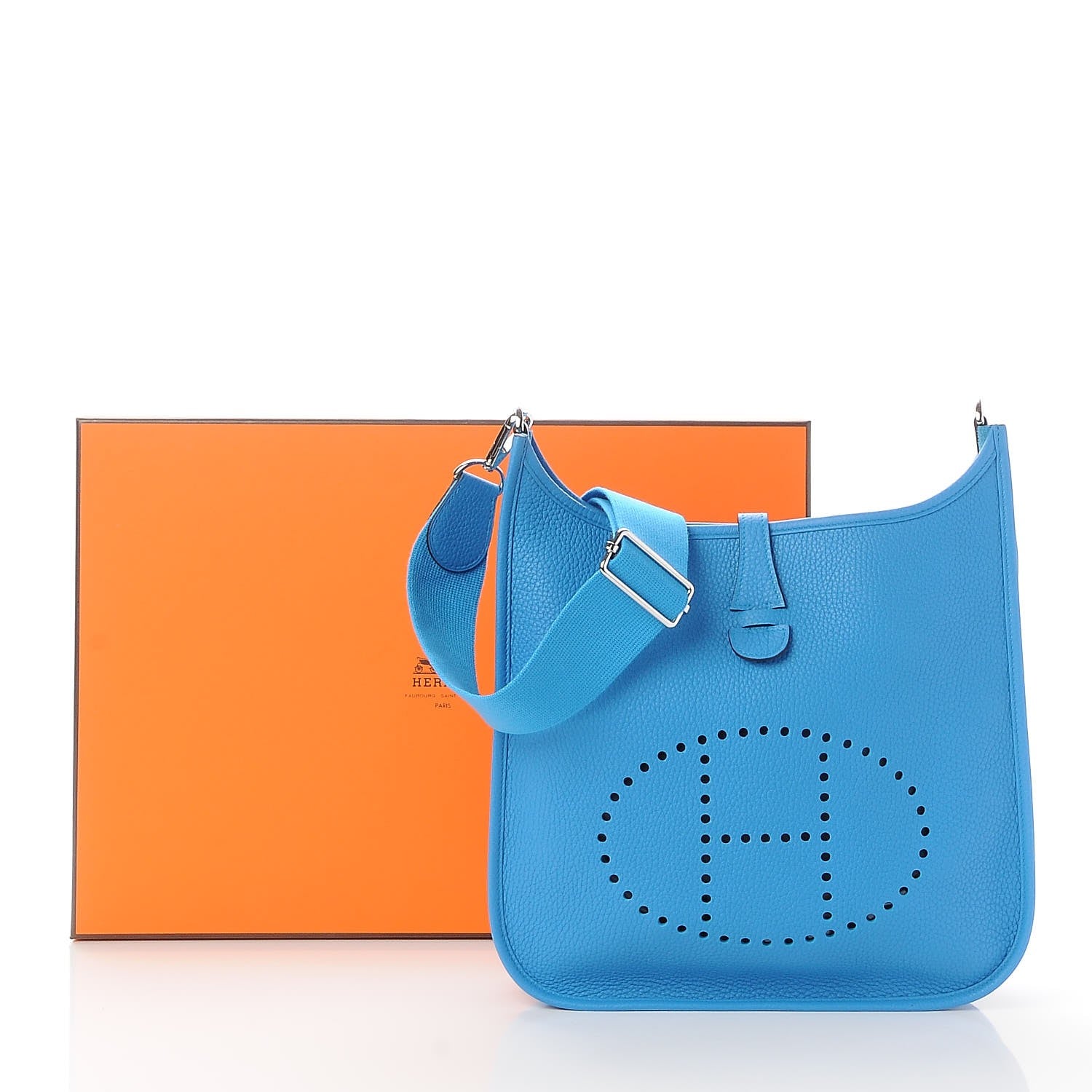 Hermes Taurillon Clemence Evelyne III PM Bleu Zanzibar 8 of 8